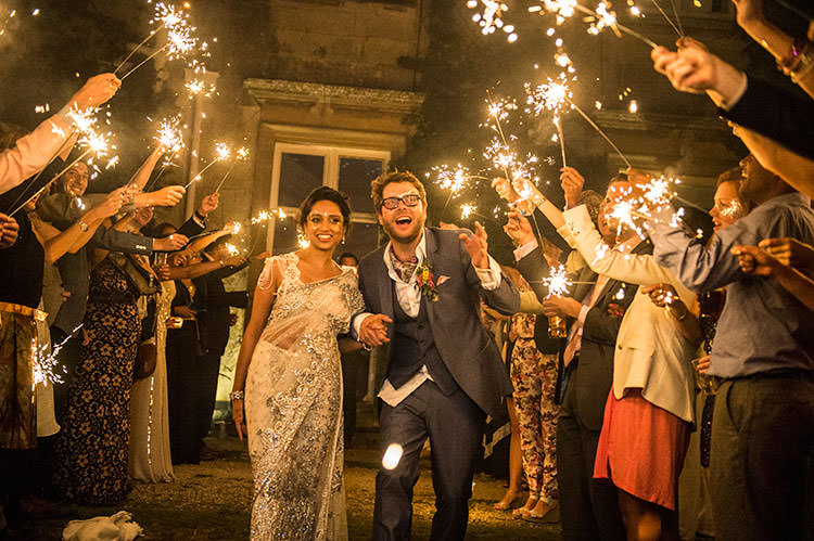 Sparklers Fun Glittery Outdoor Colourful Wedding http://www.reportography.com/