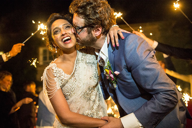 Sparklers Fun Glittery Outdoor Colourful Wedding http://www.reportography.com/