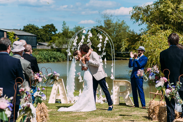 Doilies Backdrop Arch Ceremony Letter Lights Creative Festival Tipi Wedding http://www.annapumerphotography.com/