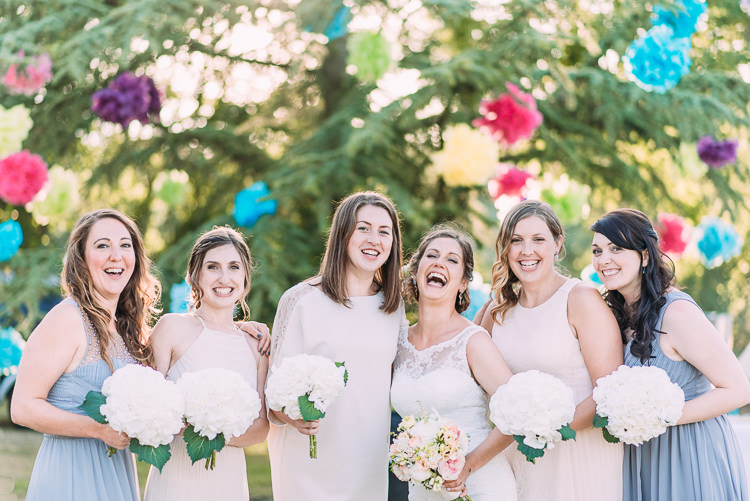Mismatched Bridesmaids Bouquet White Hydrangeas Creative Festival Tipi Wedding http://www.annapumerphotography.com/