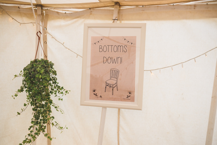Bottoms Down Sign Stylish Festival Farm Garden Wedding http://www.lisadawn.co.uk/