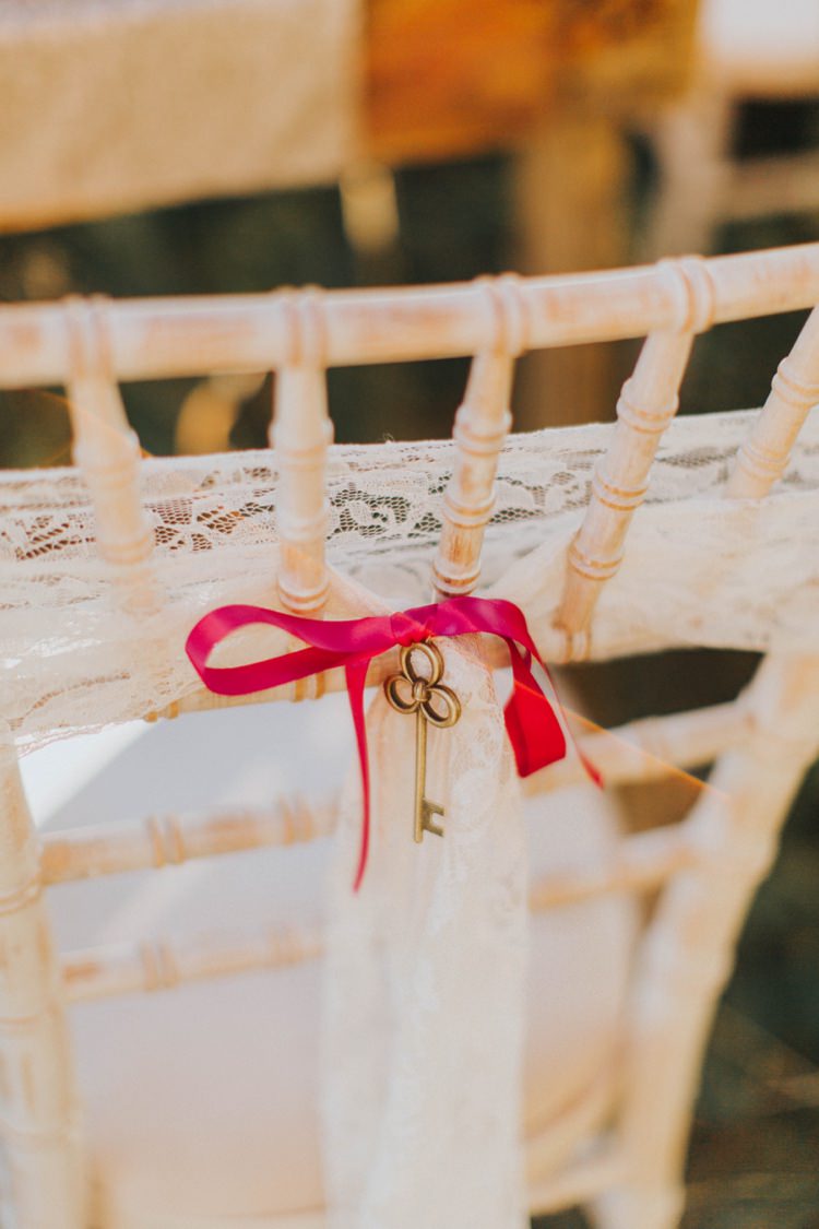 Key Lace Bow Chair Decor Alice in Wonderland Wedding Ideas http://nataliepluck.com/