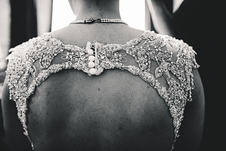 Open Back Dress Gown Embellished Buttons Bride Allure BridalsRelaxed Quirky Sailing Club Wedding http://www.stevebridgwoodphotography.co.uk/