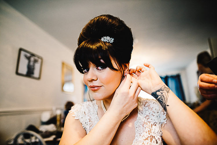 Beehive Hair Bride Bridal Style Relaxed Quirky Sailing Club Wedding http://www.stevebridgwoodphotography.co.uk/