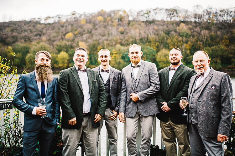 Tweed Groom Groomsmen Jackets Bow Ties Chinos Relaxed Quirky Sailing Club Wedding http://www.stevebridgwoodphotography.co.uk/