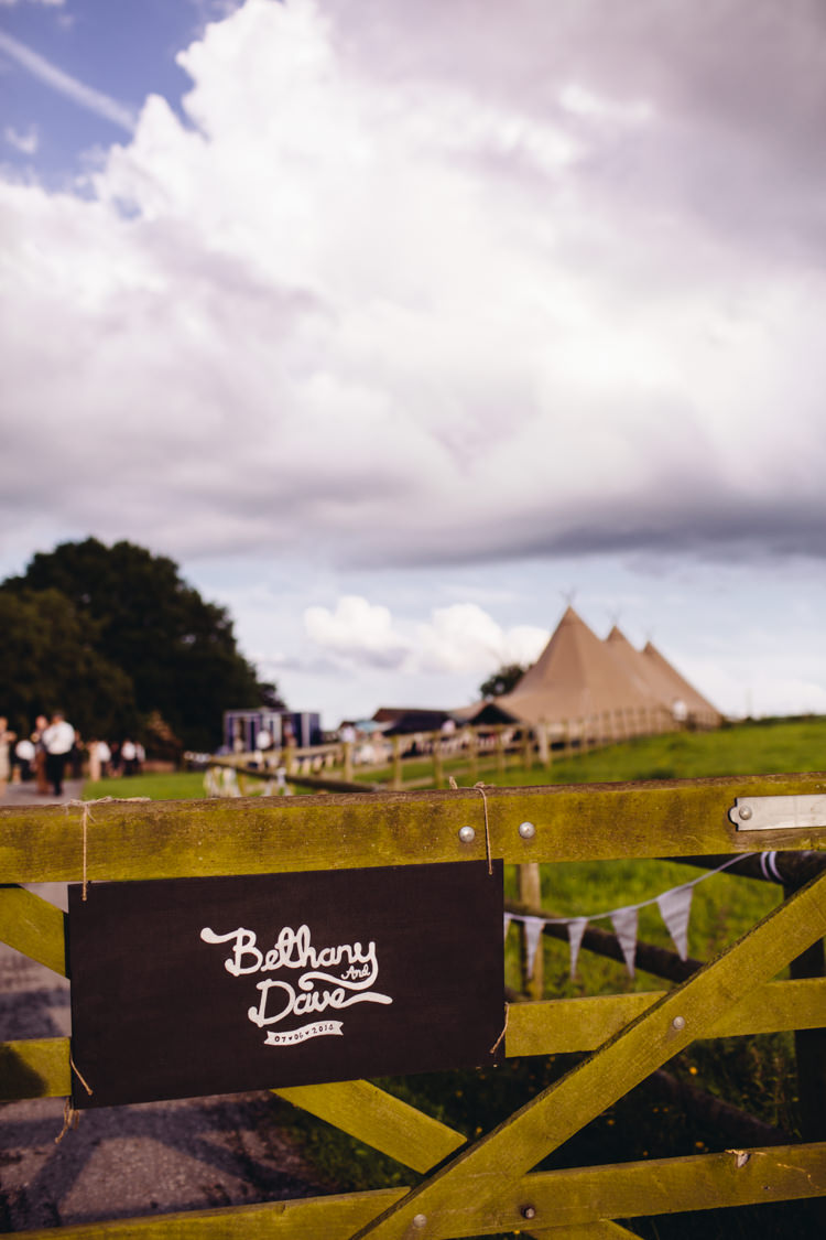 Welcome Sign Rustic Relaxed Blue Tipi Wedding http://www.lucylittle.co.uk/