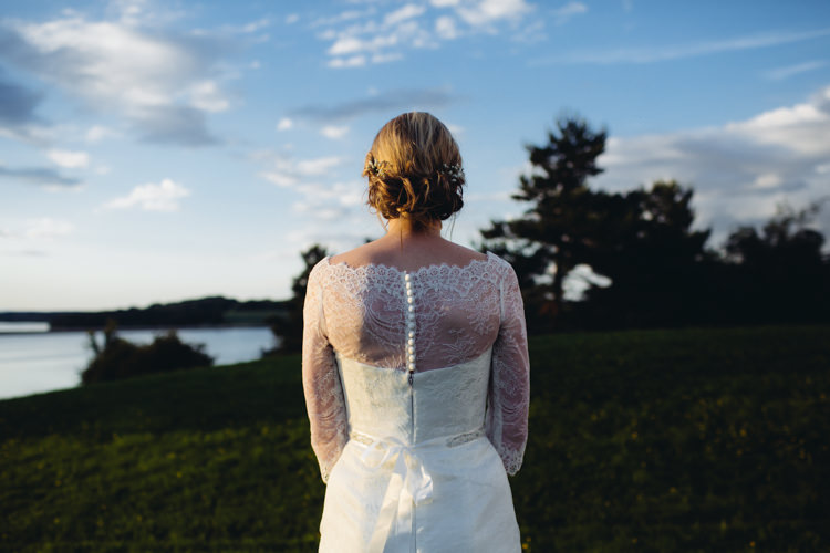 Mai by Augusta Jones Dress Gown Lace Bride Bridal Buttons Rustic Relaxed Blue Tipi Wedding http://www.lucylittle.co.uk/