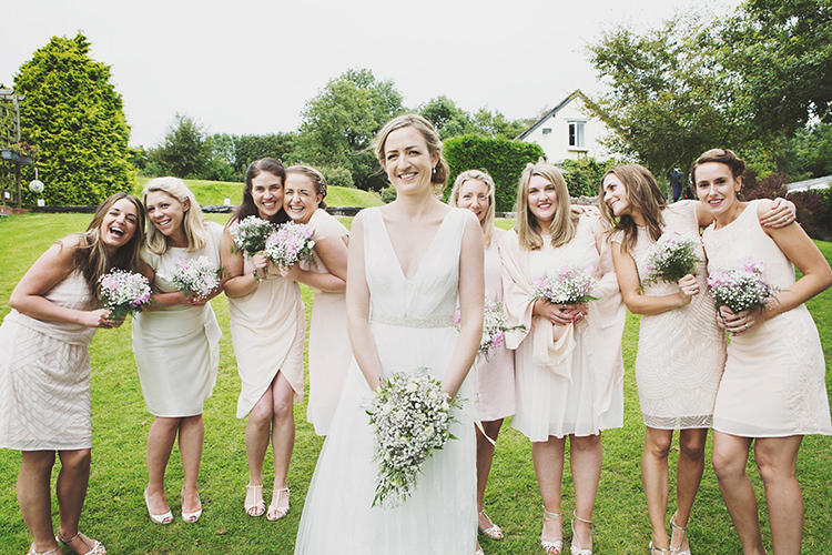Nude White Blush Bridesmaid Dresses Mismatch Stylish Relaxed Fun Marquee Wedding http://www.bennicarolweddingphotography.com/