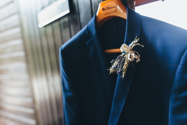 Lavender Wheat Buttonhole Groom Intimate Outdoor Isle of Skye Wedding http://sarahbethphoto.co.uk/