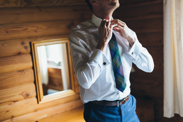 Tartan Tie Groom Intimate Outdoor Isle of Skye Wedding http://sarahbethphoto.co.uk/
