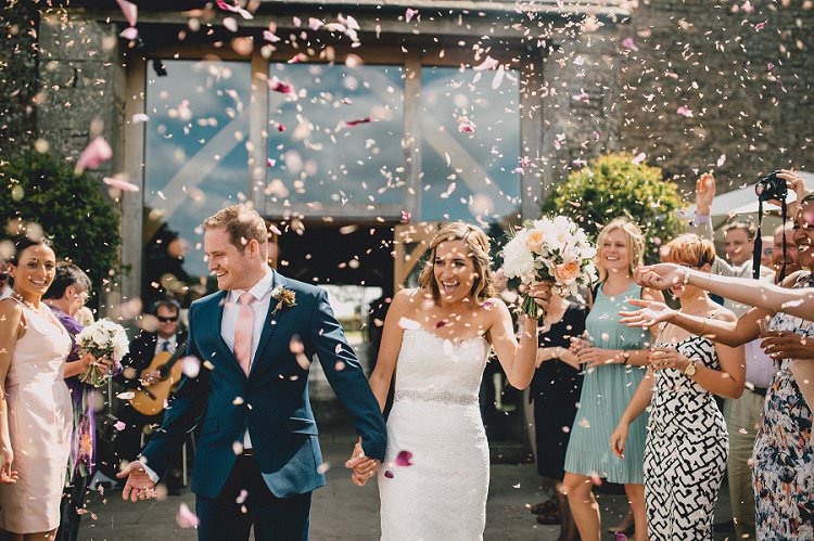 Petals Confetti Throw Rustic Chic Blush Barn Wedding http://www.kerrydiamondphotography.com/