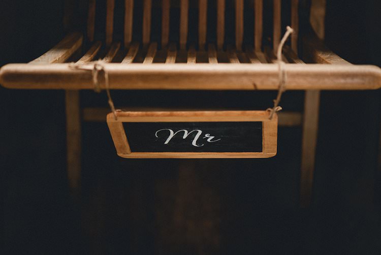 Chalk Board Place Names Setting Chair Rustic Chic Blush Barn Wedding http://www.kerrydiamondphotography.com/