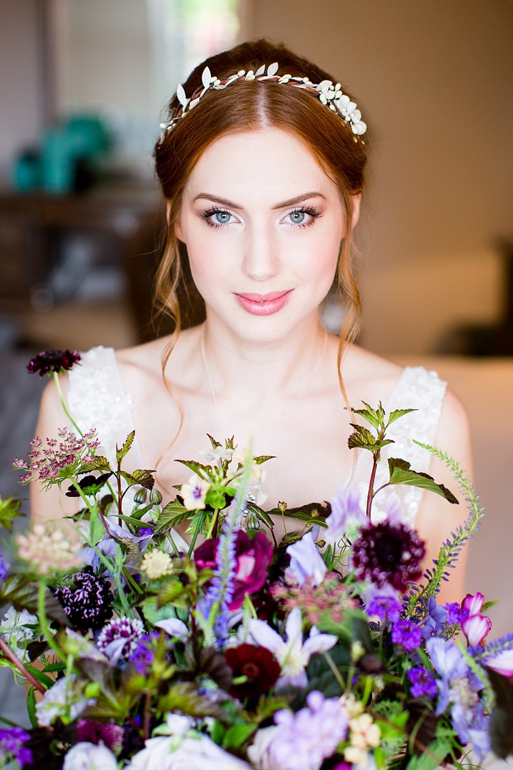 Make Up Bride Bridal Natural Ethereal Purple Wedding http://www.katherineashdown.co.uk/