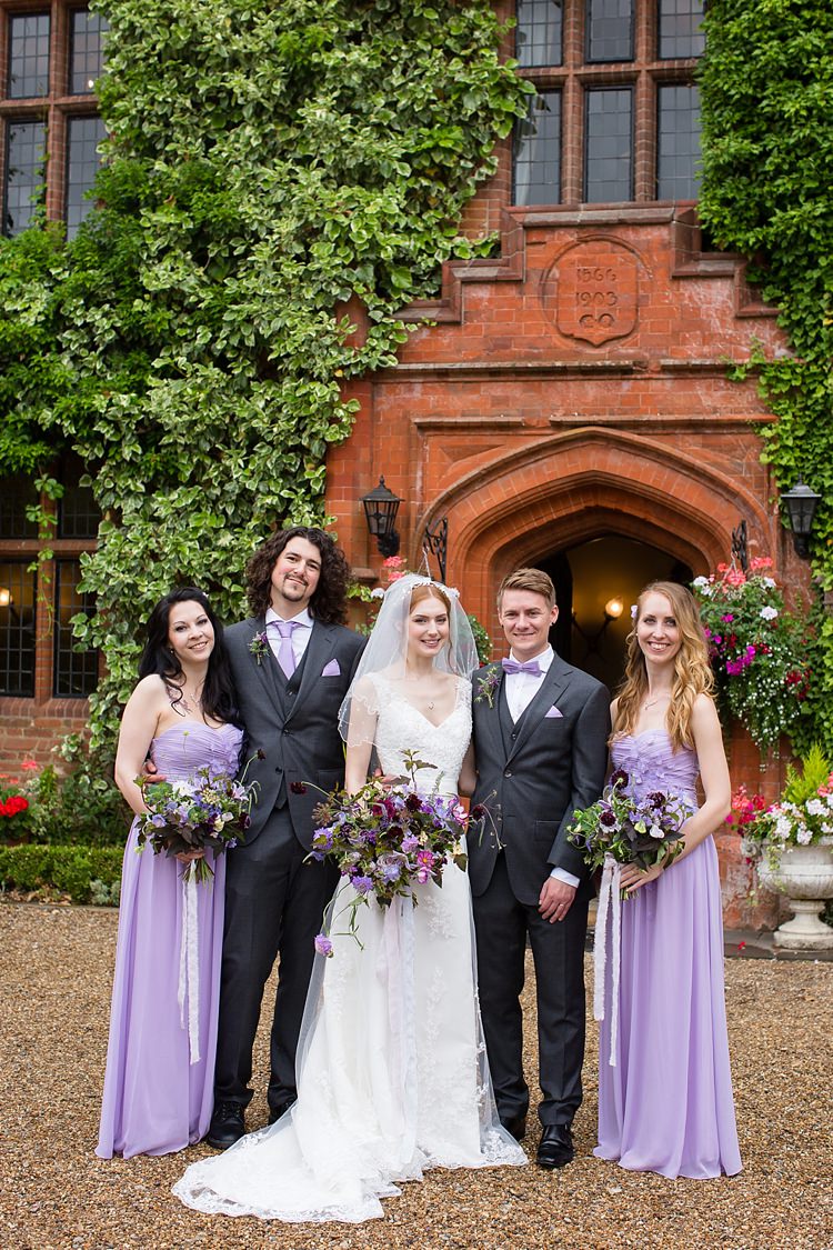 Long Lilac Bridesmaid Dresses Natural Ethereal Purple Wedding http://www.katherineashdown.co.uk/