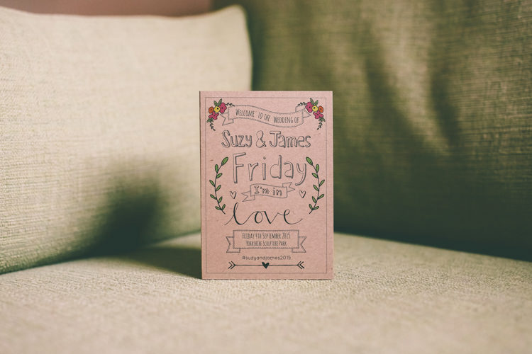 Kraft Illustrated Doodle Stationery Invitations Paper Fudge Colourful Modern DIY Fun Wedding http://www.emmaboileau.co.uk/