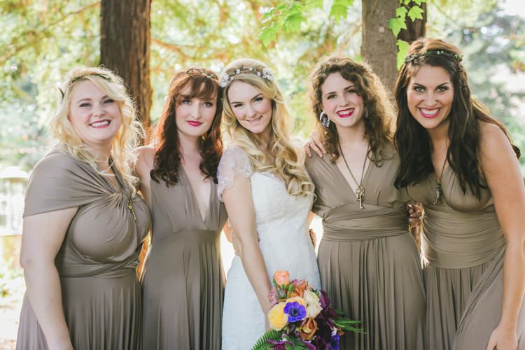 Multiway Bridesmaids Dresses Stone Fantastical Woodland Renaissance Wedding in California http://www.milouandolin.com/