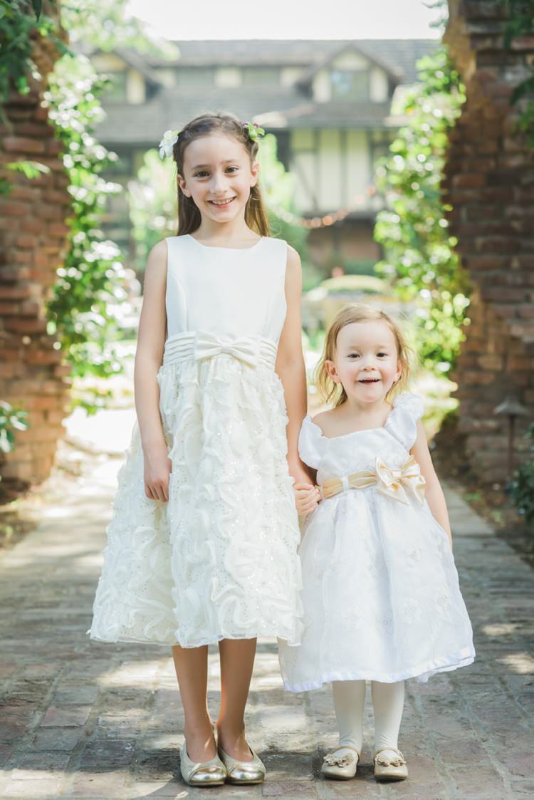 Flower Girls Bridesmaids White Dresses Fantastical Woodland Renaissance Wedding in California http://www.milouandolin.com/