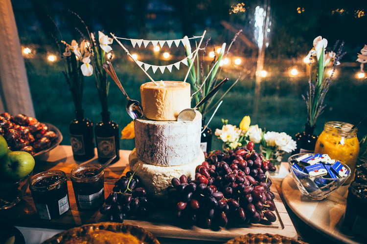 Cheese Tower Stack Cake Meadow Marquee Home Made Wedding http://www.faircloughphotography.co.uk/
