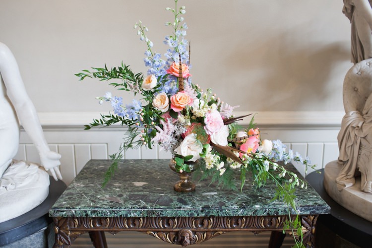 Flowers Florals Whimsical Arrangement Colourful Pastel Sequin Wedding http://www.laurapower.co.uk/