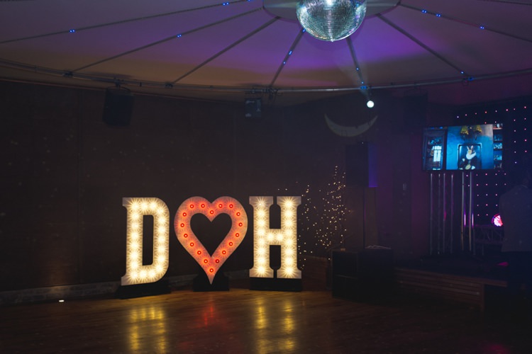 Letter Lights Colourful Pastel Sequin Wedding http://www.laurapower.co.uk/