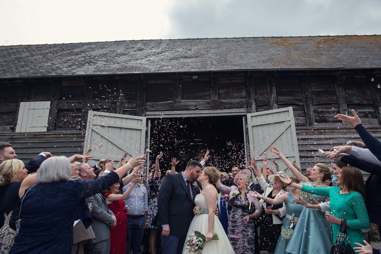 Confetti Throw Eclectic Cool Barn Wedding http://assassynation.co.uk/