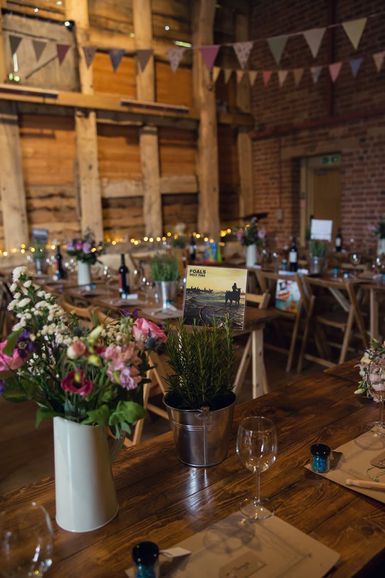 Flowers Potted Herbs Decor Centrepiece Eclectic Cool Barn Wedding http://assassynation.co.uk/