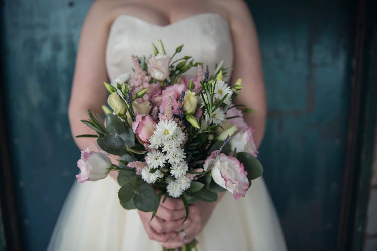 Pink White Bouquet Bride Bridal Flowers Eclectic Cool Barn Wedding http://assassynation.co.uk/