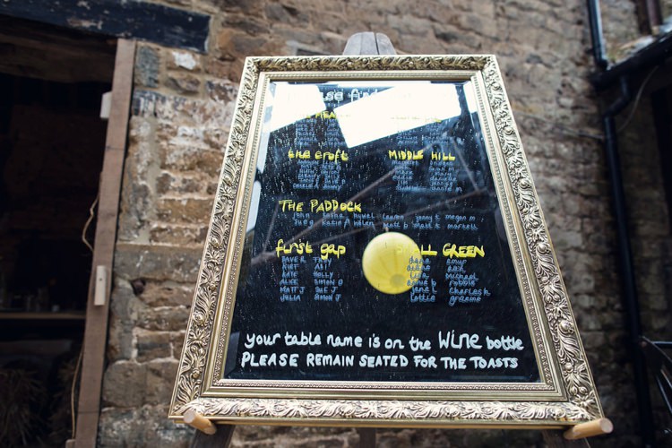 Glass Mirror Seating Table Plan Yellow Grey Rustic Farm Wedding http://assassynation.co.uk/