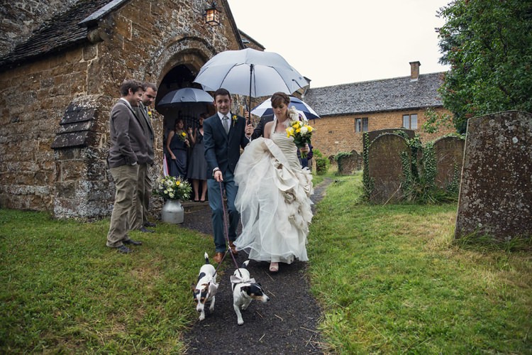 Rainy Umbrella Dogs Pets Yellow Grey Rustic Farm Wedding http://assassynation.co.uk/