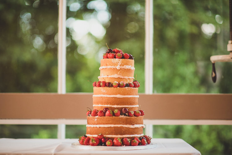 Naked Cake Sponge Layer Fruit Beautiful Glass House Wedding http://www.mattpenberthy.com/
