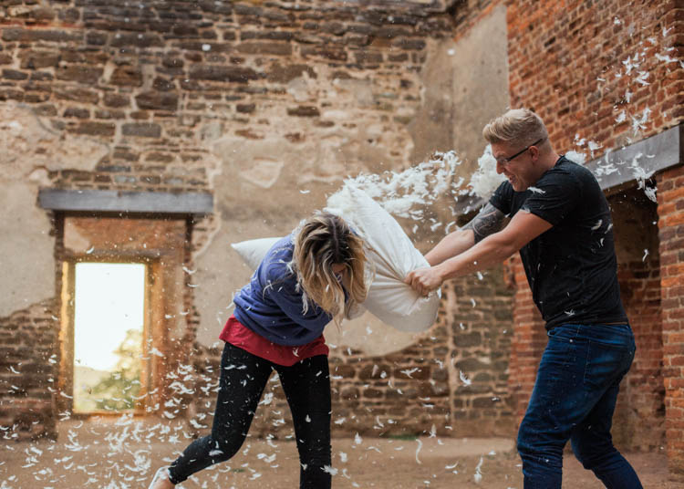 Pillow Fight Engagement http://www.faithdwightphotography.com/