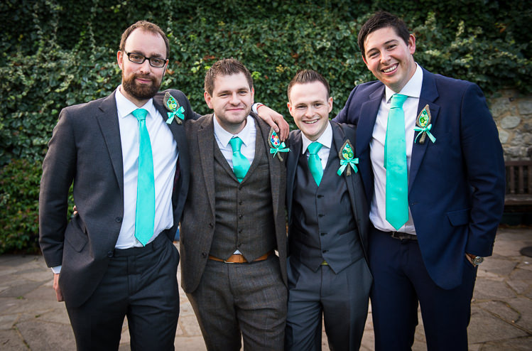 Green Tie Groomsmen Quirky Crafty Tea Infused Wedding http://jamesgristphotography.co.uk/