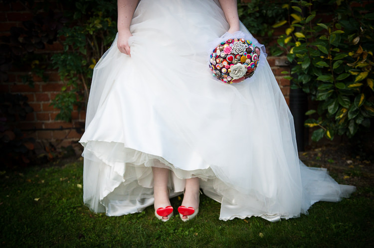 Heart Shoes Bride Bridal Quirky Crafty Tea Infused Wedding http://jamesgristphotography.co.uk/