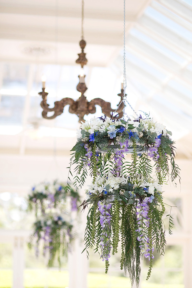Hanging Flowers Arrangements Cornflower Blue Garden Wedding Australia http://brischetto.net/