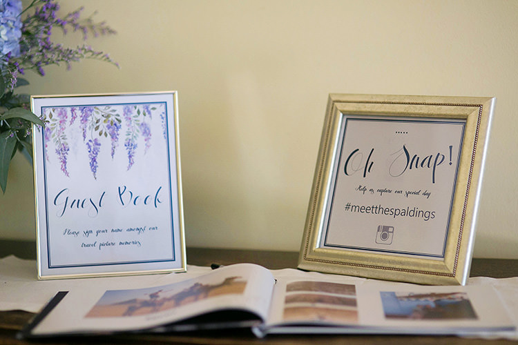 Guest Book Frames Cornflower Blue Garden Wedding Australia http://brischetto.net/