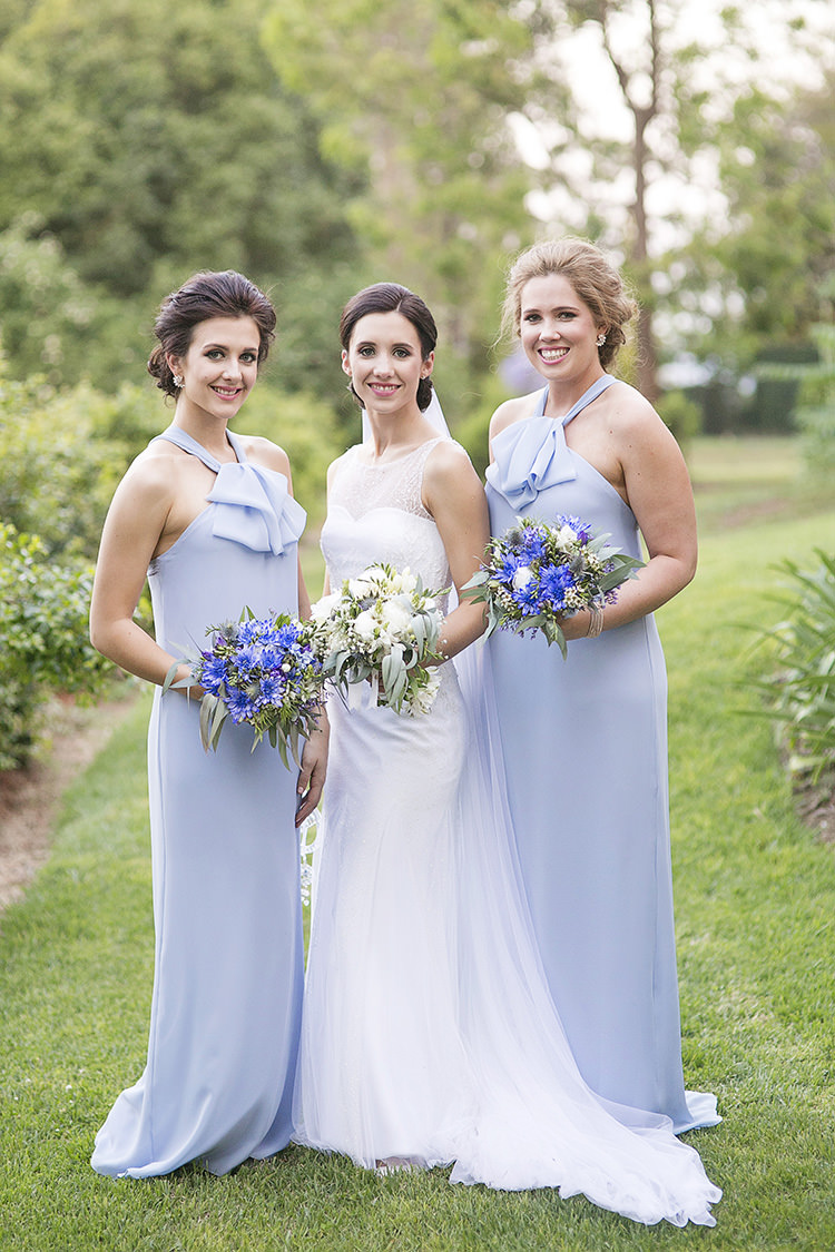Long Halterneck Bridesmaid Dresses Cornflower Blue Garden Wedding Australia http://brischetto.net/