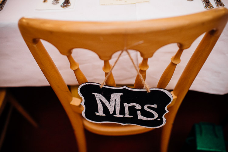 MRS Chair Sign Black Chalk Board Books & History Sparkly Pastels Wedding http://www.mariannechua.com/