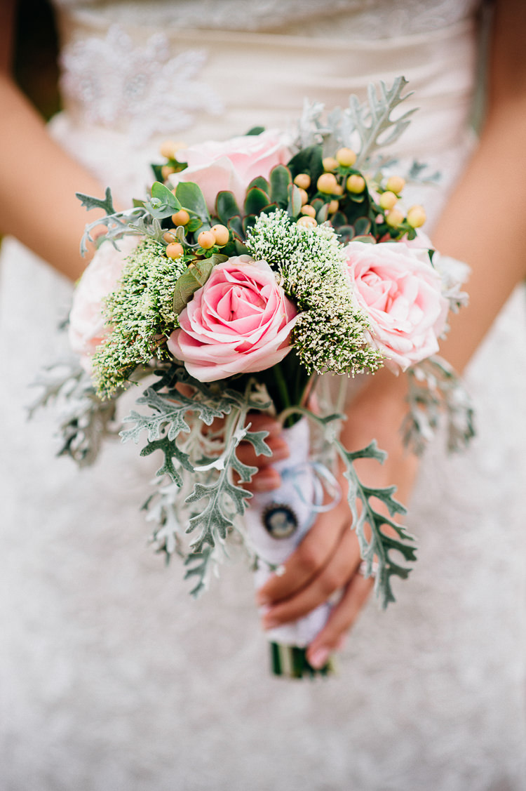 Bouquet Pink Rose Flowers Bride Bridal Books & History Sparkly Pastels Wedding http://www.mariannechua.com/