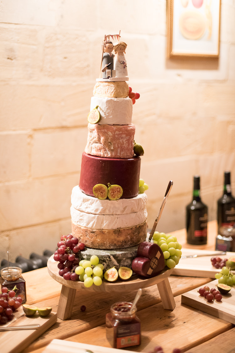 Cake Cheese Tower Stack Soft Pink Rustic Winter Wedding http://www.capturedbykatrina.co.uk/