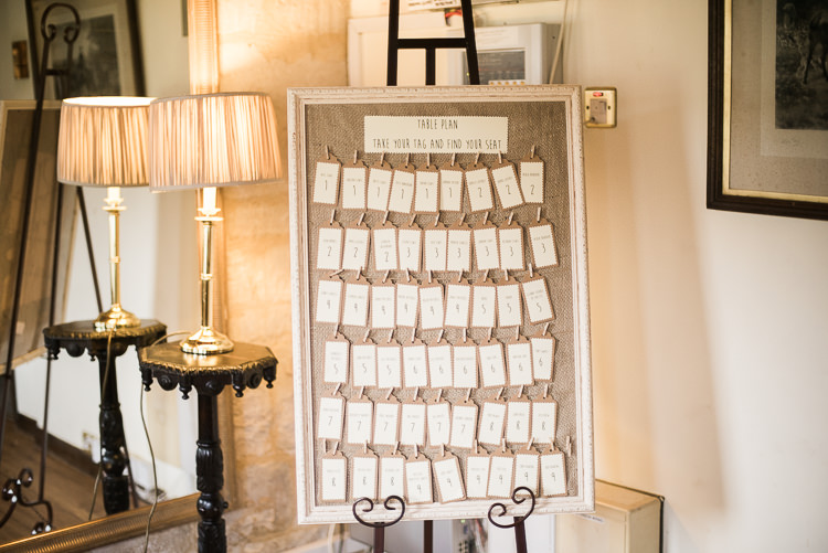 Luggage Tag Peg Seating Table Plan Hessian Soft Pink Rustic Winter Wedding http://www.capturedbykatrina.co.uk/