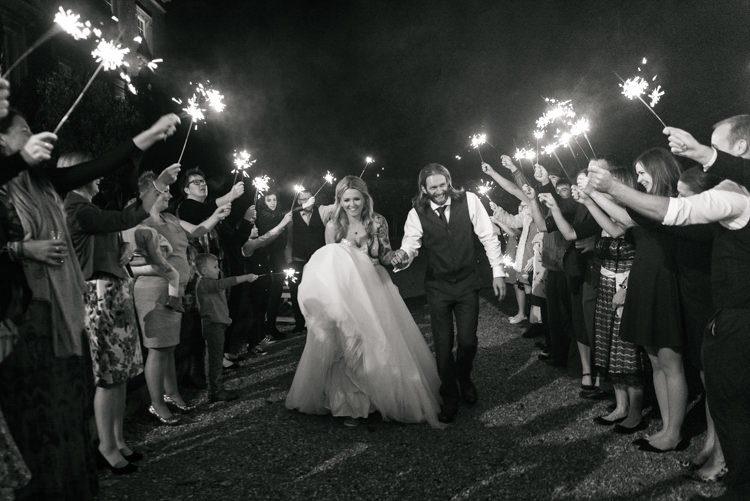 Sparklers Exit Bride Groom Glamorous Gold Halloween Wedding http://www.oliviajohnstonweddings.co.uk/