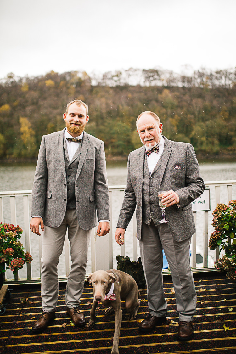 Tweed Groom Dog Pet Relaxed Quirky Sailing Club Wedding http://www.stevebridgwoodphotography.co.uk/