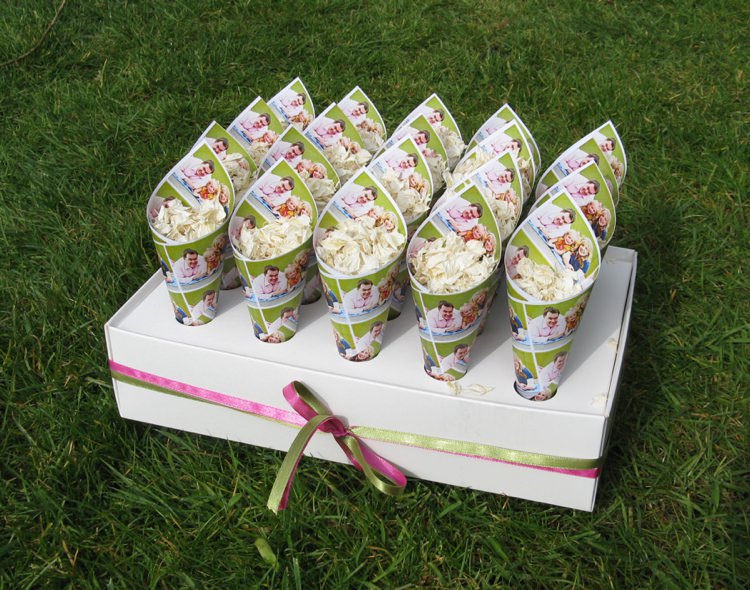 Personalised Photo Confetti Box. Credit- The Real Flower Petal Confetti Company