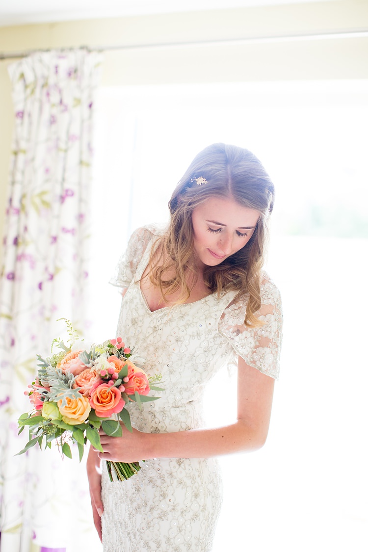 Phase Eight Bride Bridal Dress Gown Sleeves Embellished Sequin Beads Fresh Relaxed Beach Summer Wedding http://www.katherineashdown.co.uk/