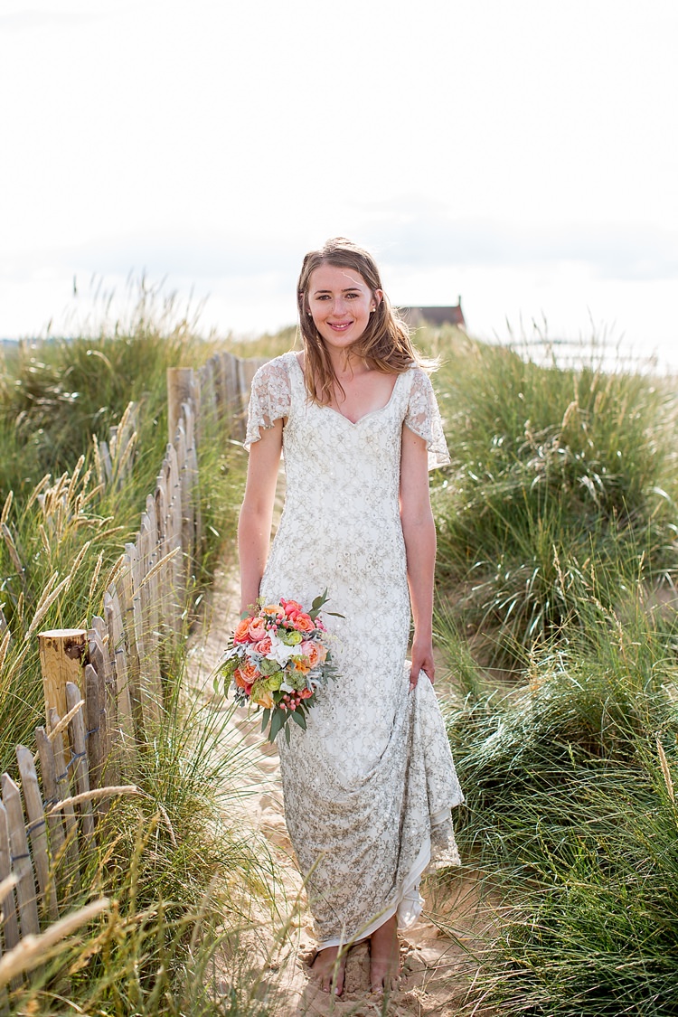 Phase Eight Dress Gown Bride Bridal Sequin Beads Embellished Fresh Relaxed Beach Summer Wedding http://www.katherineashdown.co.uk/