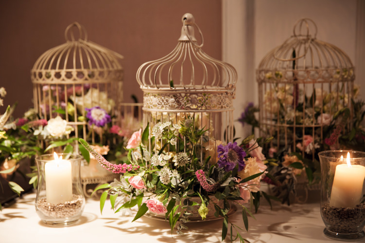 Birdcage Flowers Candles Decor Romantic Candy Pink Pastels Wedding http://kerryannduffy.com/
