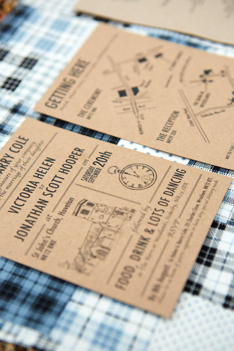 Kraft Brown Paper Stationery Invitations Industrial Country Rustic Wedding https://www.fullerphotographyweddings.co.uk/