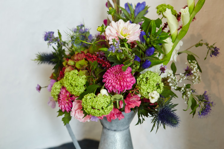 Jug Urn Flowers Industrial Country Rustic Wedding https://www.fullerphotographyweddings.co.uk/