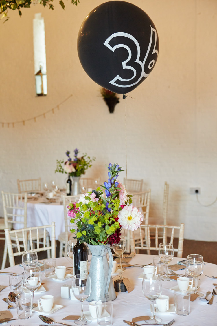 Black Chalk Board Balloons Table Numbers Industrial Country Rustic Wedding https://www.fullerphotographyweddings.co.uk/