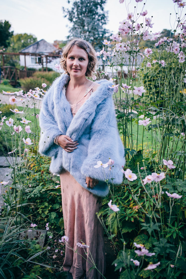 Blue Opera Coat Bride Bridal Vintage Homely Outdoor Wedding http://heartfulloftea.com/